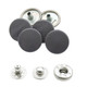 15mm 4-Part S Spring Press Studs with Coloured Caps and Silver Components (10 Sets)